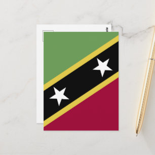 Saint Kitts and Nevis flag Postcard