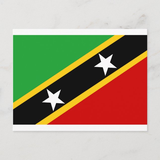 Saint Kitts and Nevis flag Postcard (Front)
