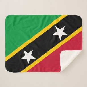 Saint Kitts and Nevis Flag Sherpa Blanket