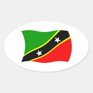 Saint Kitts and Nevis Flag Sticker