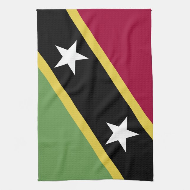 Saint Kitts and Nevis flag Tea Towel (Vertical)