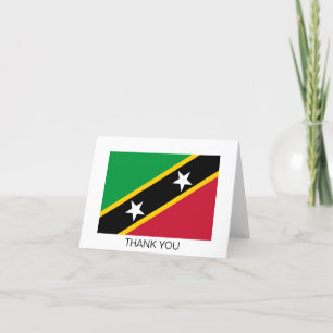Saint Kitts and Nevis Flag Thank You Card