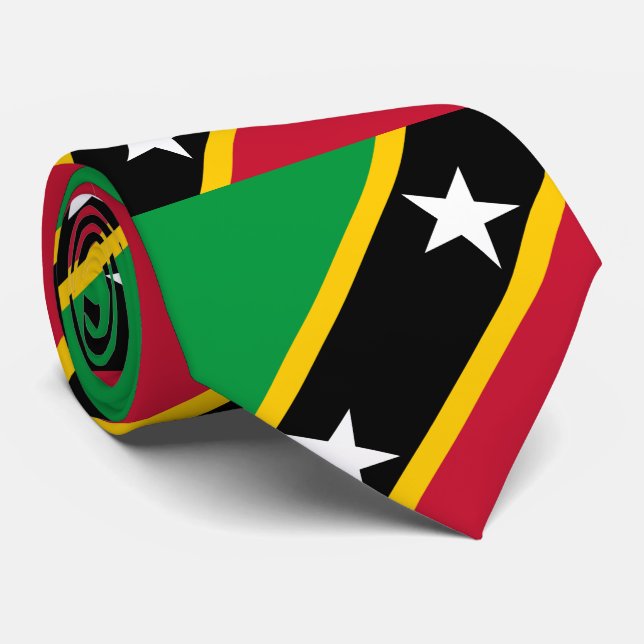 Saint Kitts and Nevis Flag Tie (Rolled)