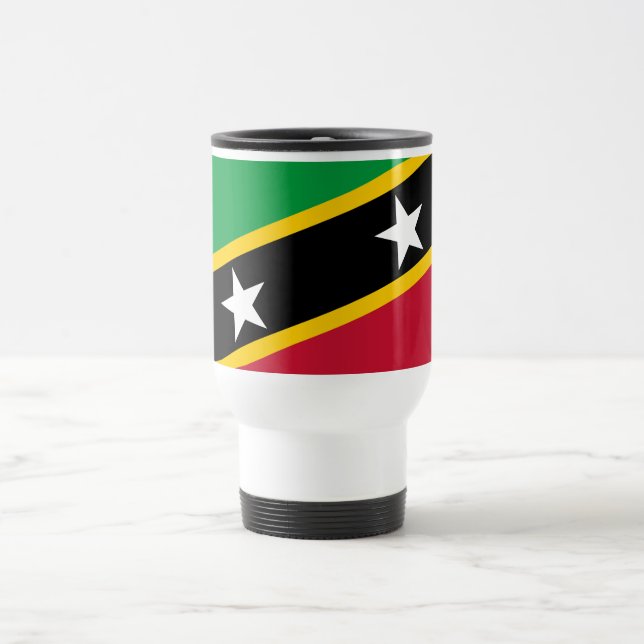 Saint Kitts and Nevis Flag Travel Mug (Center)