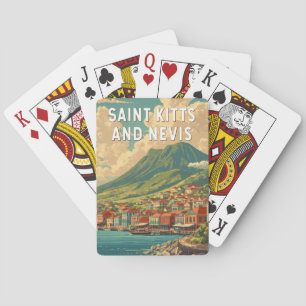 Saint Kitts and Nevis Illustration Travel Art Playing Cards