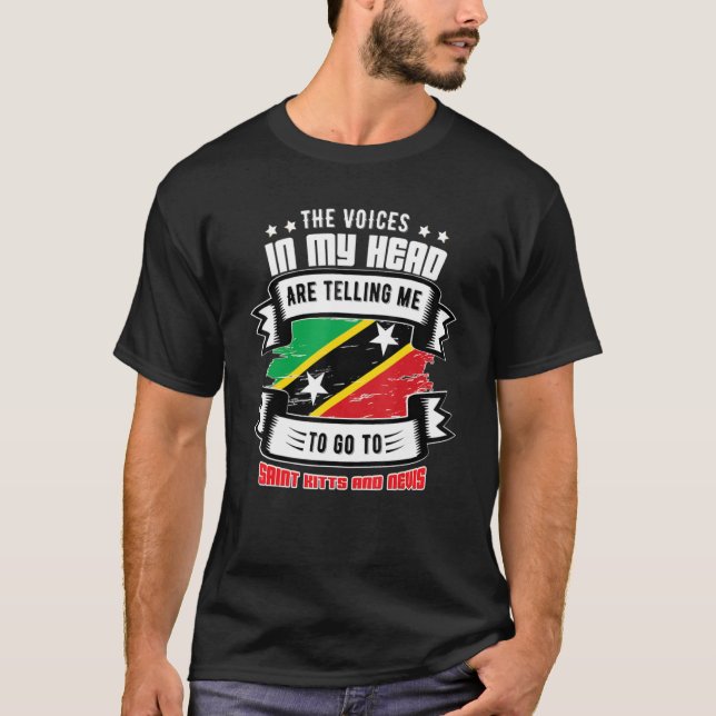 Saint Kitts And Nevis In My Head T-Shirt (Front)