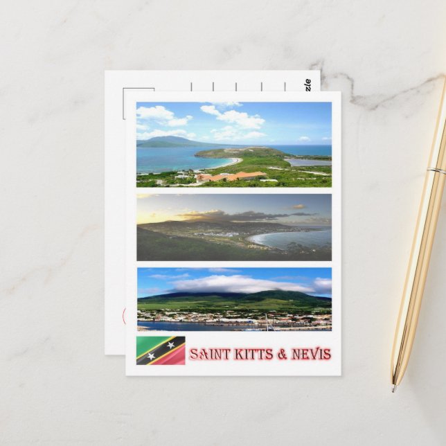 Saint Kitts and Nevis - Mosaic - Postcard (Front/Back In Situ)