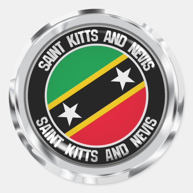 Saint Kitts and Nevis Round Emblem Classic Round Sticker (Front)