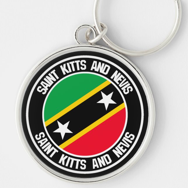 Saint Kitts and Nevis Round Emblem Key Ring (Front)