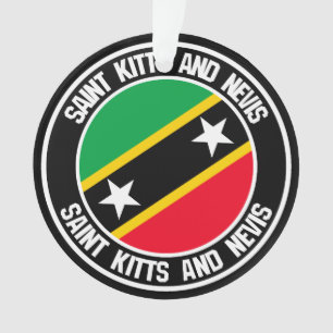 Saint Kitts and Nevis Round Emblem Ornament