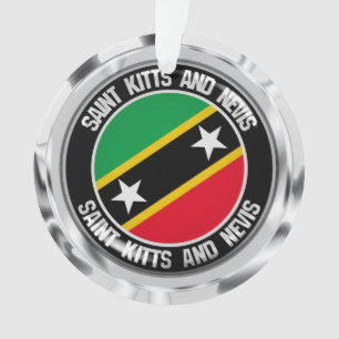 Saint Kitts and Nevis Round Emblem Ornament