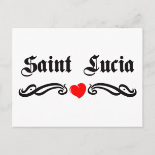 Saint Kitts and Nevis Tattoo Style Postcard