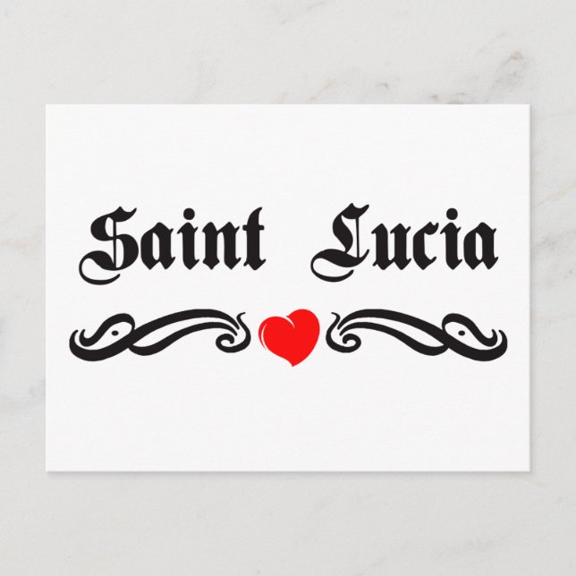 Saint Kitts and Nevis Tattoo Style Postcard (Front)