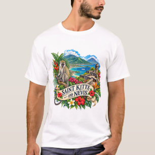 Saint Kitts and Nevis Watercolor Caribbean T-Shirt