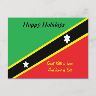 Saint kitts happy holidays postcards