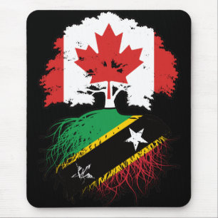 Saint Kitts Kittitian Canadian Canada Tree Roots Mouse Mat
