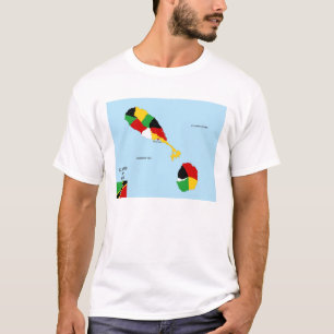 saint kitts nevis country political map flag T-Shirt