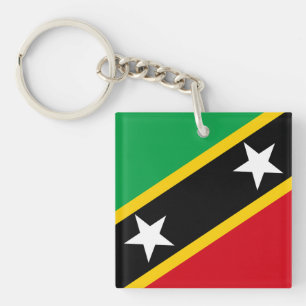 Saint Kitts & Nevis Flag Key Ring