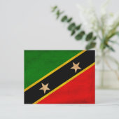 Saint Kitts Nevis Flag Postcard (Standing Front)