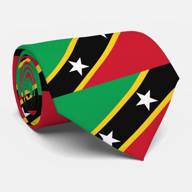 Saint Kitts & Nevis flag Tie (Rolled)