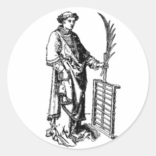 Saint Lawrence by Martin Schongauer Classic Round Sticker