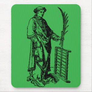Saint Lawrence by Martin Schongauer Mouse Mat