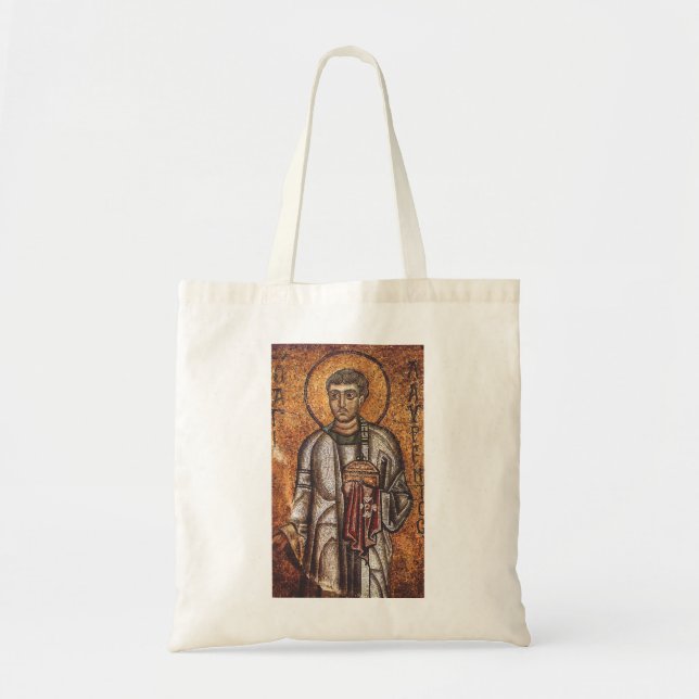 Saint Lawrence Mosaic Historical Art Tote Bag (Front)