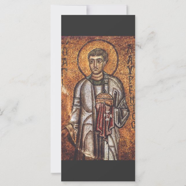 Saint Lawrence Orthodox Mosaic Art Print (Front)