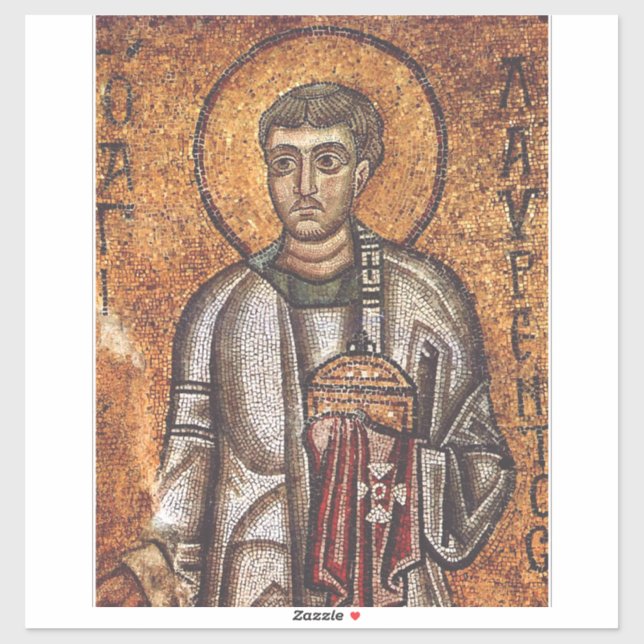 Saint Lawrence Orthodox Mosaic Art Print (Sheet)