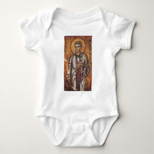 Saint Lawrence Orthodox Mosaic Art Print Baby Bodysuit