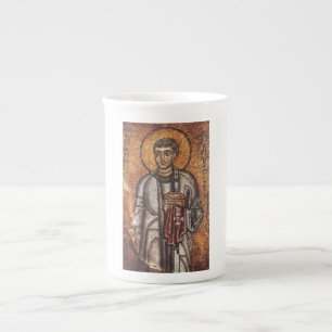 Saint Lawrence Orthodox Mosaic Art Print Bone China Mug