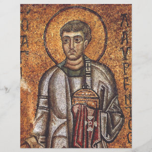 Saint Lawrence Orthodox Mosaic Art Print Flyer