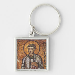 Saint Lawrence Orthodox Mosaic Art Print Key Ring