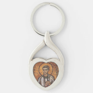 Saint Lawrence Orthodox Mosaic Art Print Key Ring