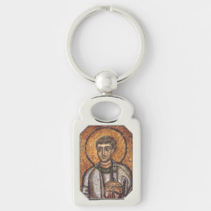 Saint Lawrence Orthodox Mosaic Art Print Key Ring