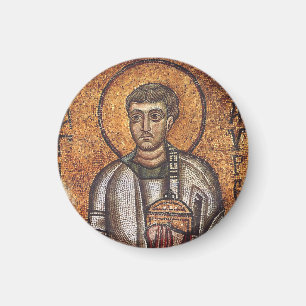 Saint Lawrence Orthodox Mosaic Art Print Magnet