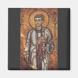 Saint Lawrence Orthodox Mosaic Art Print Magnet