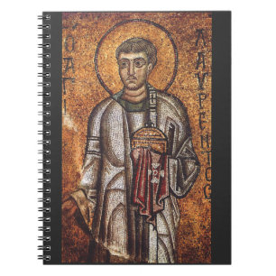 Saint Lawrence Orthodox Mosaic Art Print Notebook