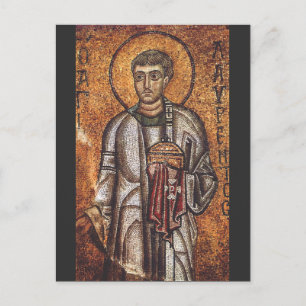 Saint Lawrence Orthodox Mosaic Art Print Postcard