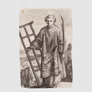 Saint Lawrence patron saint archive Golf Towel