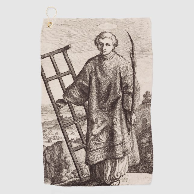 Saint Lawrence patron saint archive Golf Towel (Front)