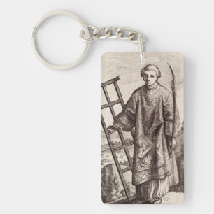 Saint Lawrence patron saint archive Key Ring