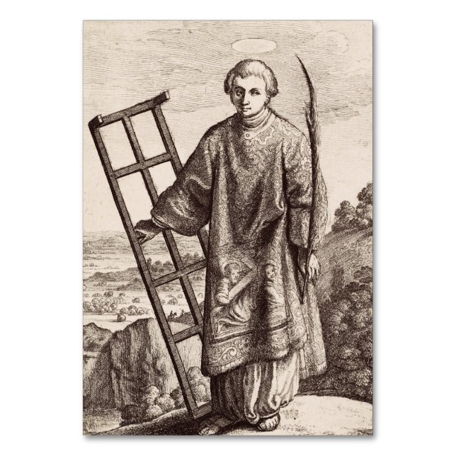 Saint Lawrence patron saint archive Table Number (Front)