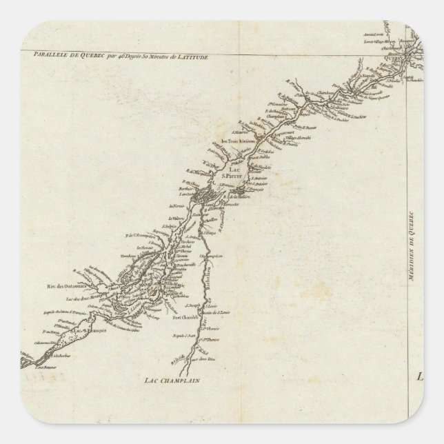 Saint Lawrence River in Canada Square Sticker (Front)