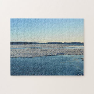 Saint Lawrence River in Winter, Quebec, Canada Jigsaw Puzzle