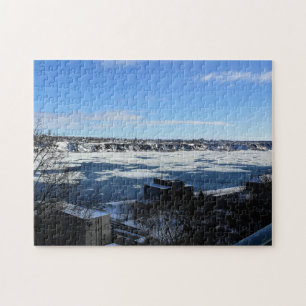 Saint Lawrence River in Winter, Quebec, Canada Jigsaw Puzzle