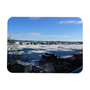 Saint Lawrence River in Winter, Quebec, Canada Magnet