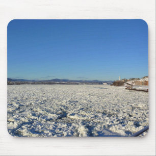 Saint Lawrence River in Winter, Quebec, Canada Mouse Mat