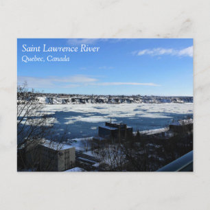 Saint Lawrence River in Winter, Quebec, Canada Postcard