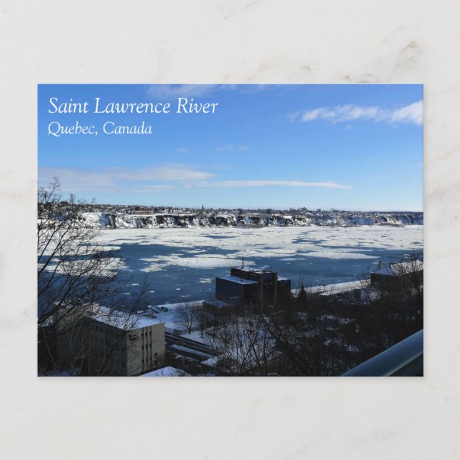 Saint Lawrence River in Winter, Quebec, Canada Postcard (Front)